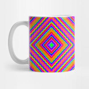 Bright Rainbow Diamond Pattern Mug